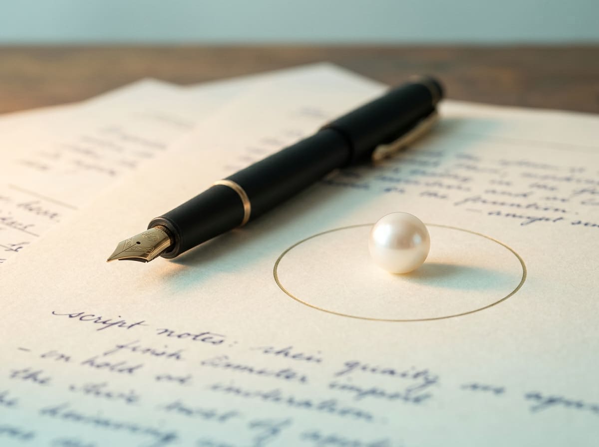 A pearl with a gold seal symbolising expert review